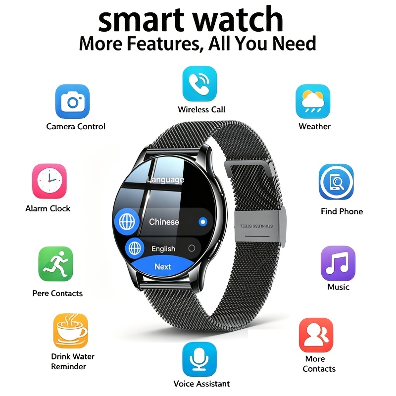 Couple Watches Smartwatch - 새로운 대형 스크린 라운드 스포츠 스마트워치