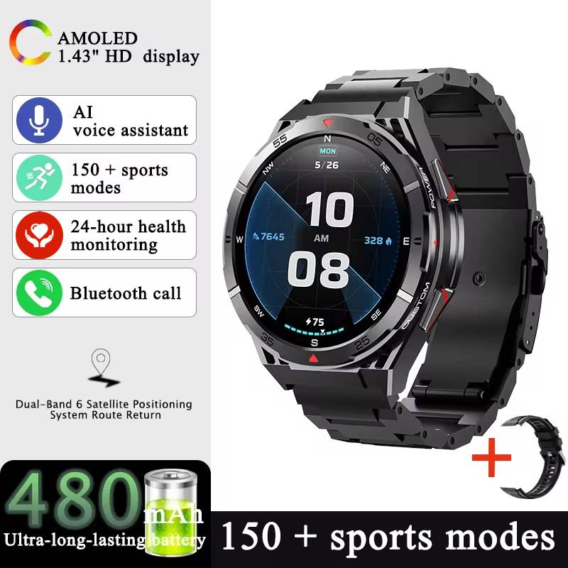 Altimeter Compass Watch - 2026년 신형 군용 스마트워치 GPS 트랙
