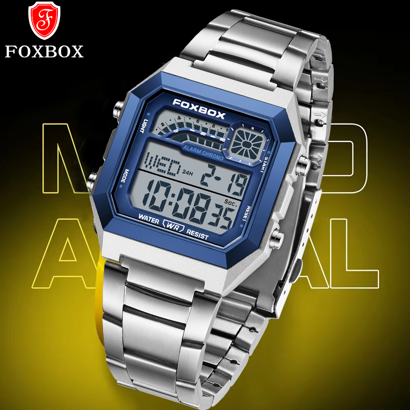 Analog Quartz Watch - FOXBOX 패션 럭셔리 디지털 남성 시계