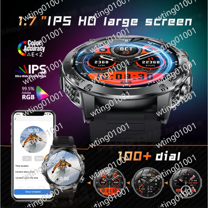 AK87 스마트워치 아웃도어 손전등 블루투스 통화 10 - Smartwatch Watches With Bluetooth 리뷰 및 가격