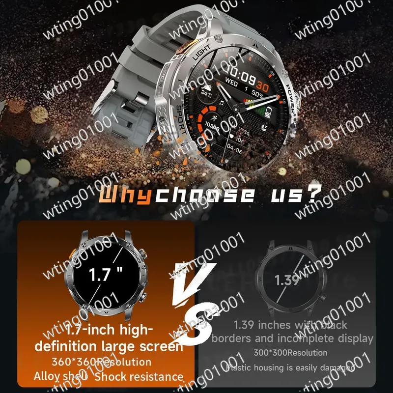 AK87 스마트워치 아웃도어 손전등 블루투스 통화 10 - Smartwatch Watches With Bluetooth 리뷰 및 가격