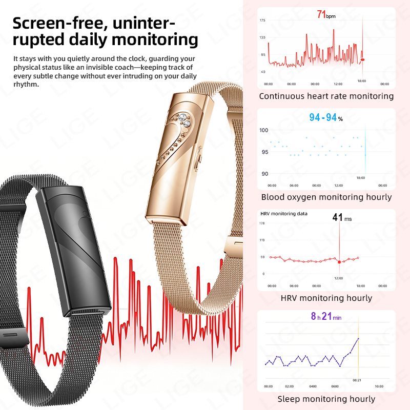 LIGE 스마트 팔찌 실시간 심박수 모니터링 스포츠 피 - Couple Watches Smartwatch 리뷰 및 가격