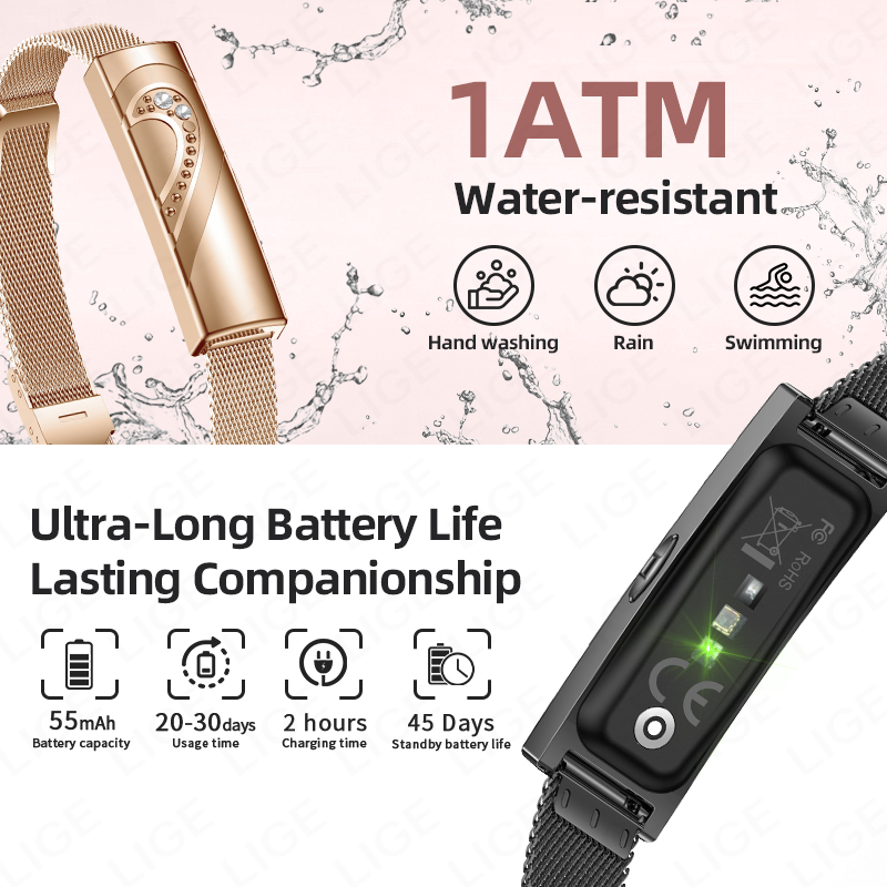 LIGE 스마트 팔찌 실시간 심박수 모니터링 스포츠 피 - Couple Watches Smartwatch 리뷰 및 가격