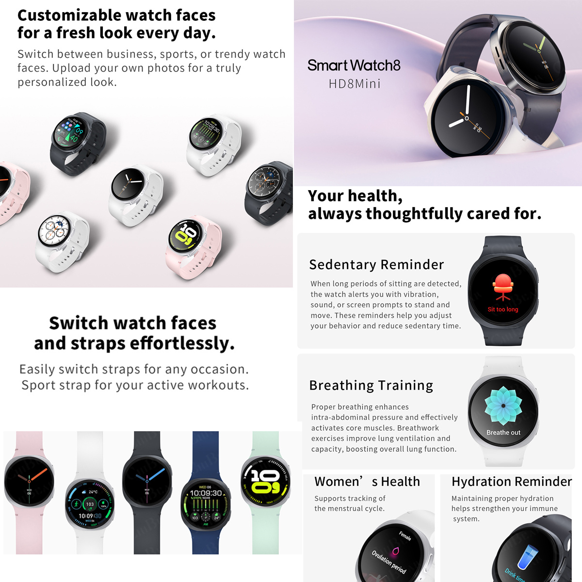 2026년 신형 시계 8 미니 GPS 트랙 스마트워치  - Smartwatch Watches With Bluetooth 리뷰 및 가격