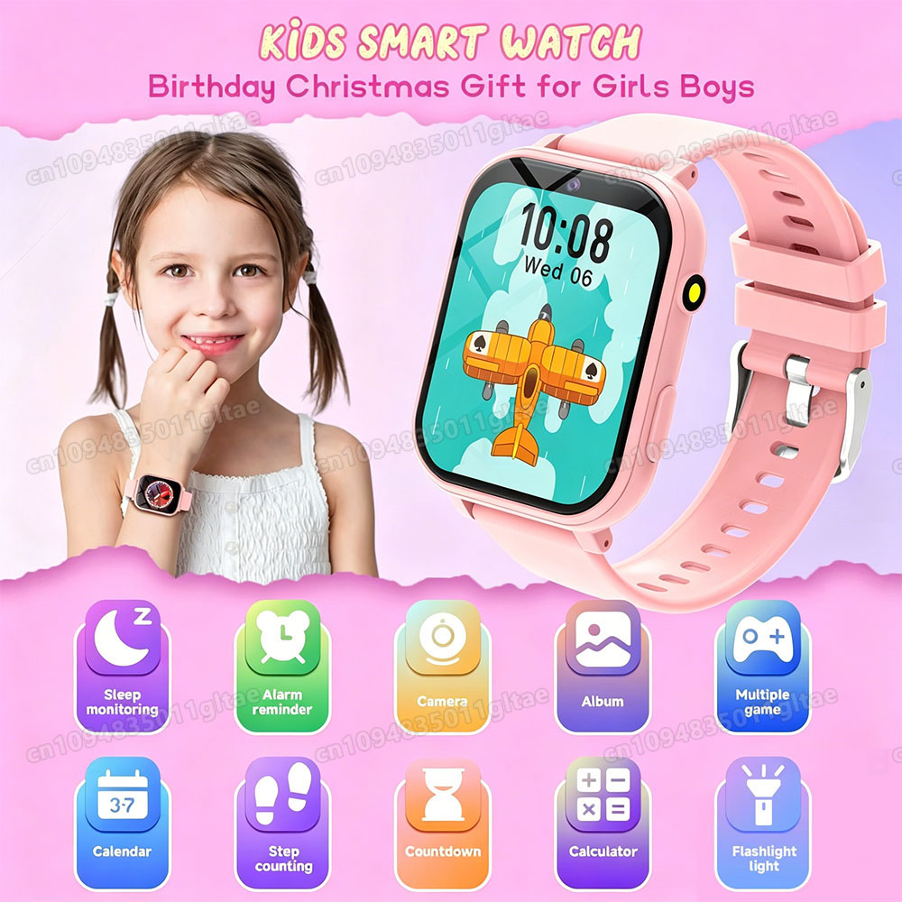 어린이용 새로운 스마트워치 HD 카메라 플래시라이트 학 - Smartwatch Watches Birthday Gift For Girls 리뷰 및 가격