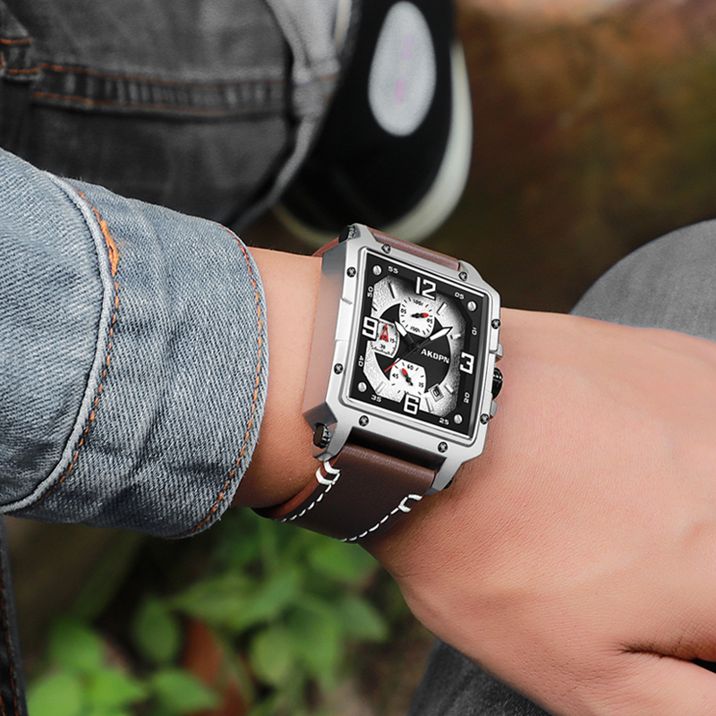 남성용 오리지널 디자인 쿼츠 시계 크로노그래프 가죽 시 - Smartwatch Casual Watches For Men 리뷰 및 가격