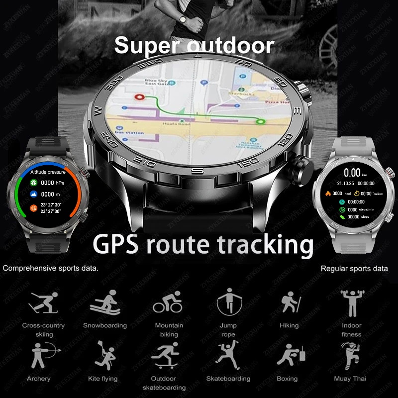 새로운 GPS 트랙 스마트워치 남성용 AMOLED HD - Smartwatch Watches With Bluetooth 리뷰 및 가격