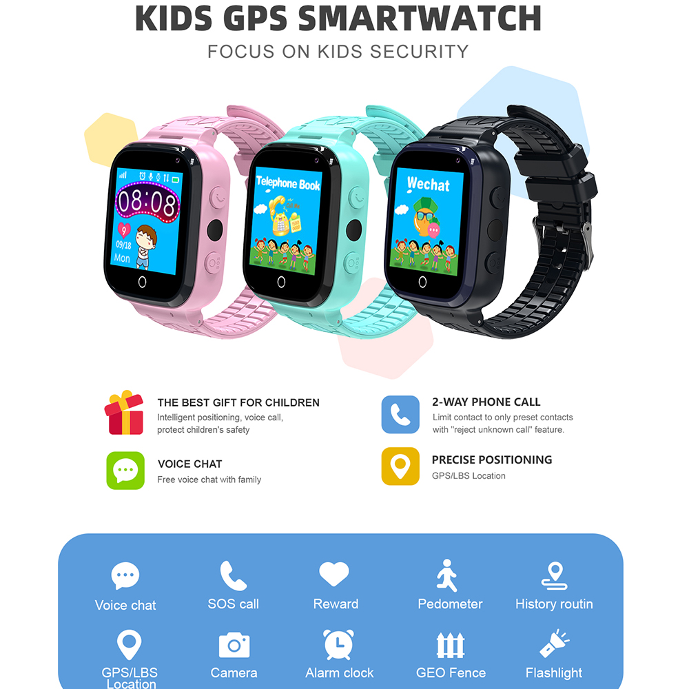새로운 어린이 스마트 시계 GPS 트래커 SOS 모니터 - Smartwatch Watches For Kids With Gps 리뷰 및 가격