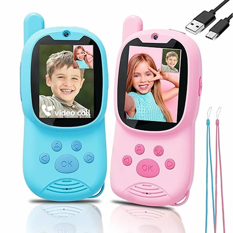워키토키 귀여운 2팩 충전식 어린이용 비디오 2인치 고 - Smartwatch Watches For Kid Boy 리뷰 및 가격