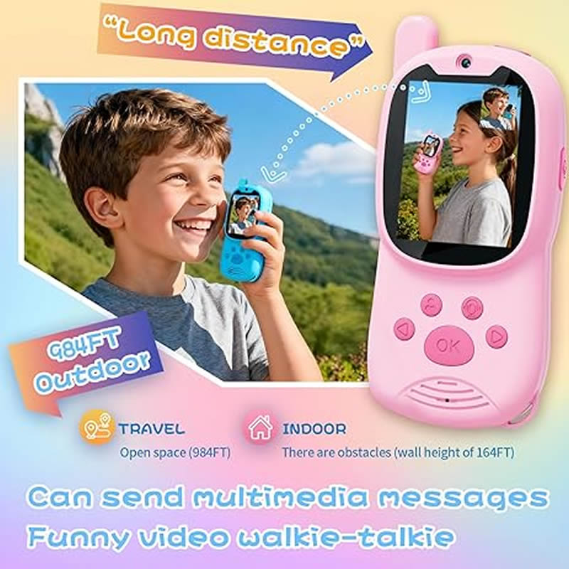 워키토키 귀여운 2팩 충전식 어린이용 비디오 2인치 고 - Smartwatch Watches For Kid Boy 리뷰 및 가격