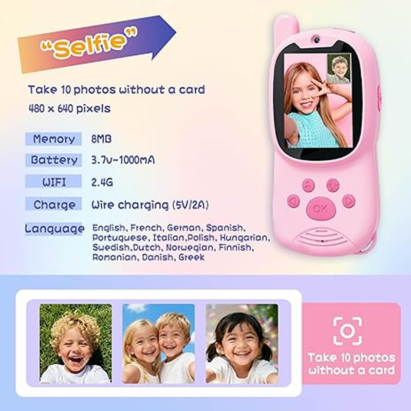 워키토키 귀여운 2팩 충전식 어린이용 비디오 2인치 고 - Smartwatch Watches For Kid Boy 리뷰 및 가격