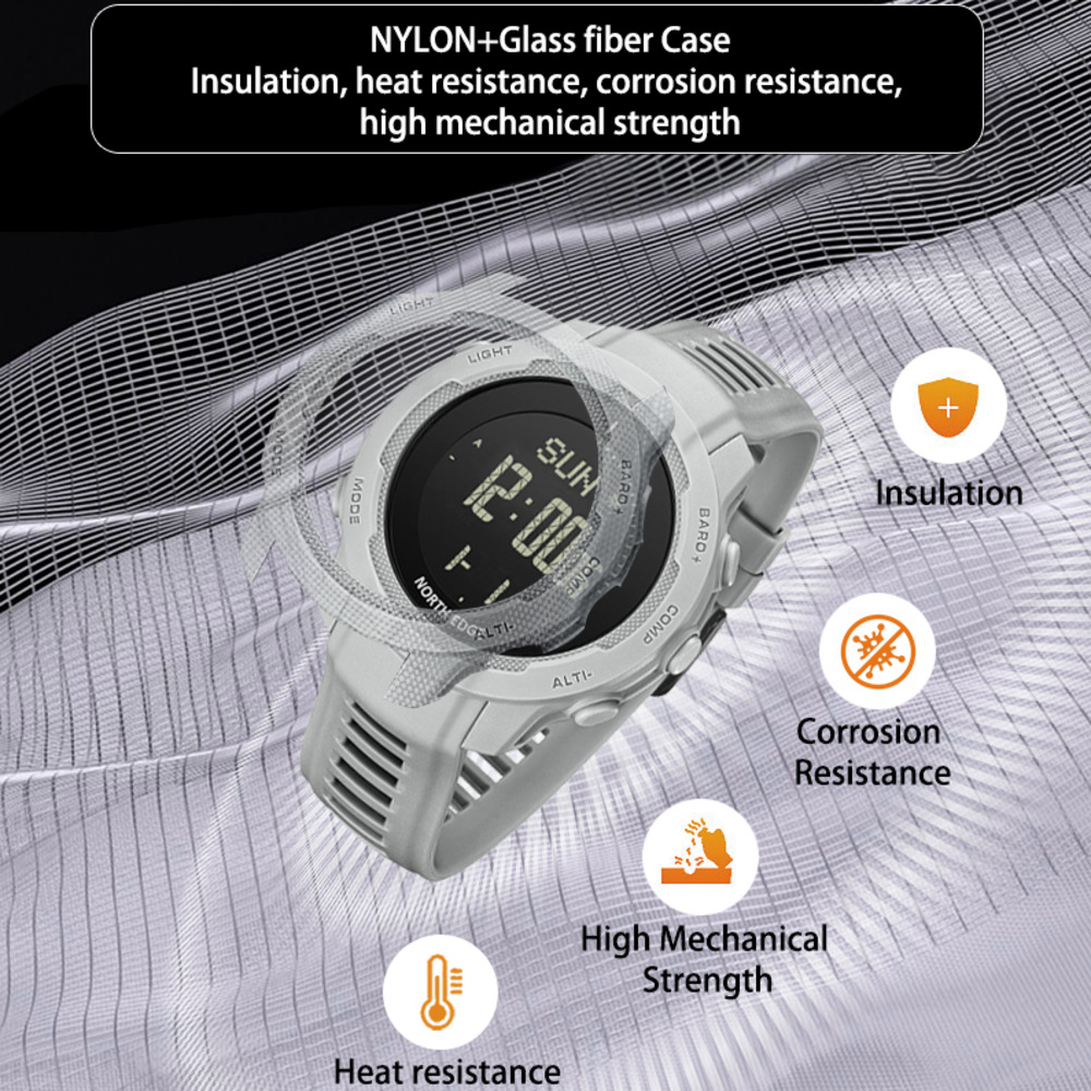 노스 엣지 버티코 남성용 시계 그레이 48MM 유리 섬 - Altimeter Compass Watch 리뷰 및 가격