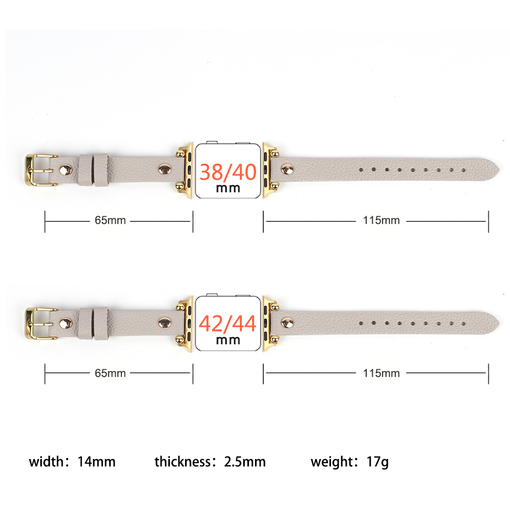 슬림 얇은 밴드 가죽 리벳 스터드 스트랩 44mm 40 - Smartwatch Slim Watches For Men 리뷰 및 가격