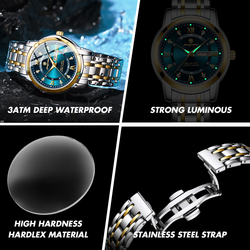 PAAZOMU 시계 남성 여성 다이아몬드 비즈니스 드레 - Smartwatch Casual Watches For Men 리뷰 및 가격