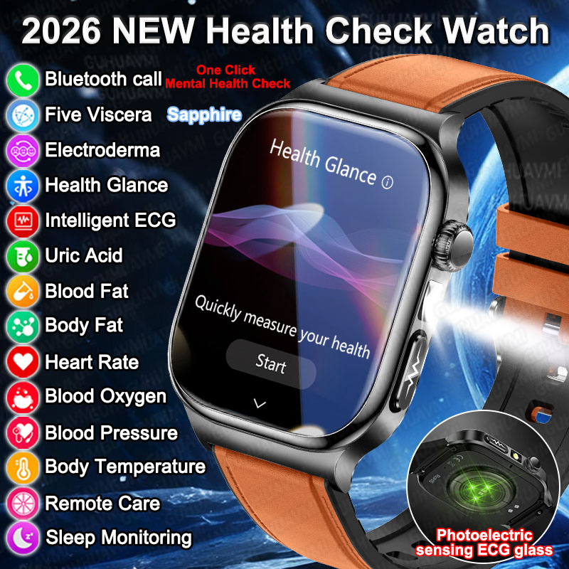 2026년 신형 정확한 진단 스마트워치 체지방 ECG  - Smartwatch Military Watches For Men 리뷰 및 가격