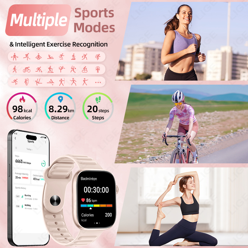 LIGE 2026 새로운 스마트 시계 심박수 수면 모니 - Couple Watches Smartwatch 리뷰 및 가격