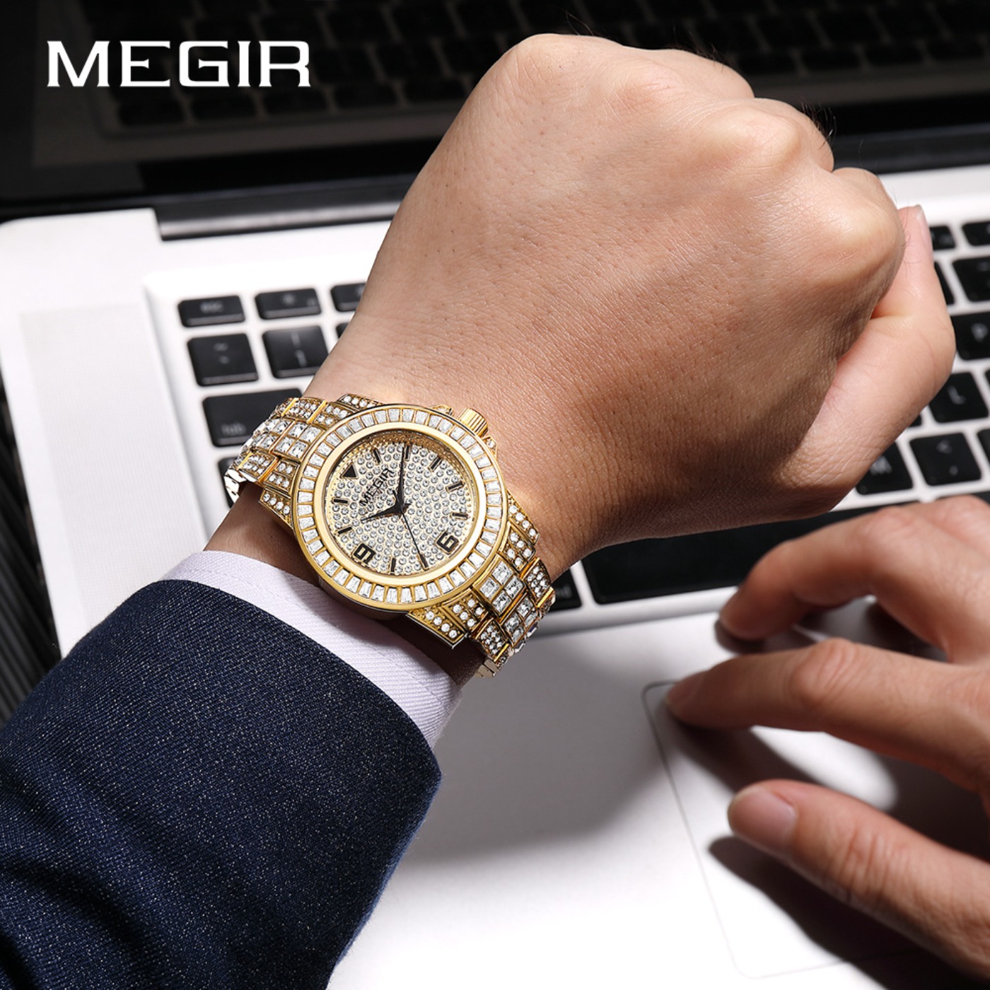 MEGIR 럭셔리 다이아몬드 시계 유니섹스 패션 아날로 - Analog Quartz Watch 리뷰 및 가격