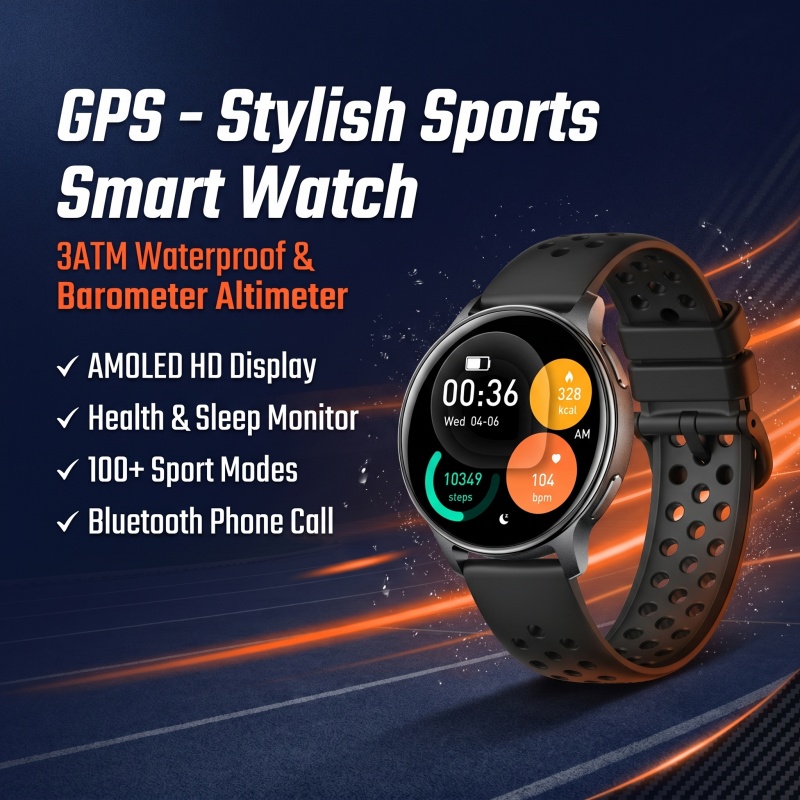 야외용 스마트워치 GPS 내장 1.32인치 AMOLED - Altimeter Compass Watch 리뷰 및 가격