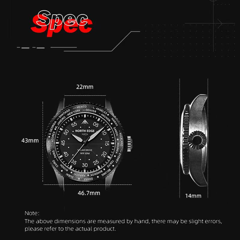 NORTH EDGE MAPLE 솔라 쿼츠 남성용 시계  - Smartwatch Casual Watches For Men 리뷰 및 가격