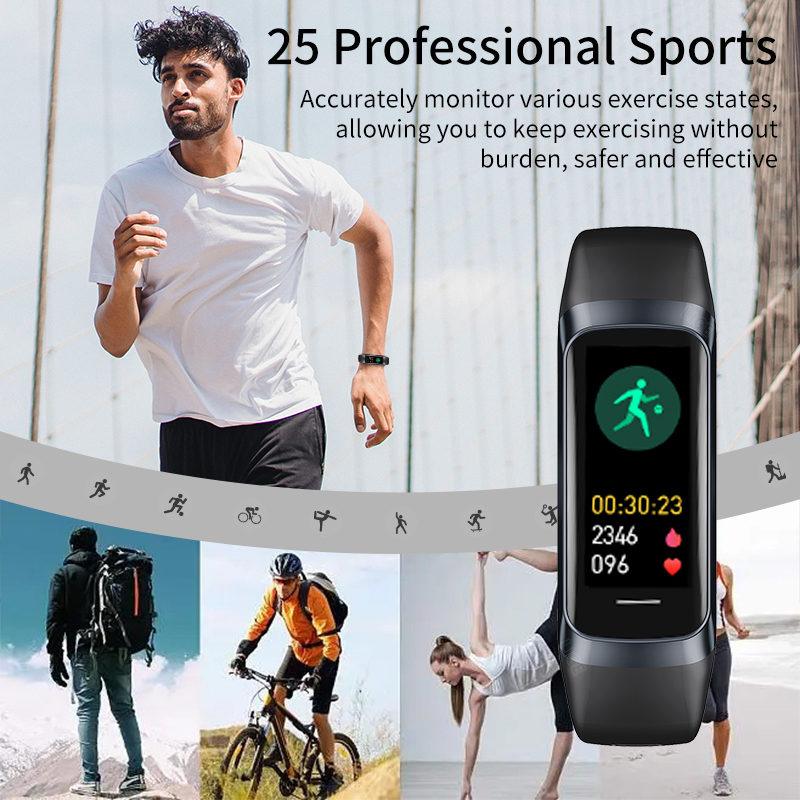LIGE 1.1인치 아몰레드 심박수 모니터 스마트 팔찌 - Smartwatch Slim Watches For Men 리뷰 및 가격