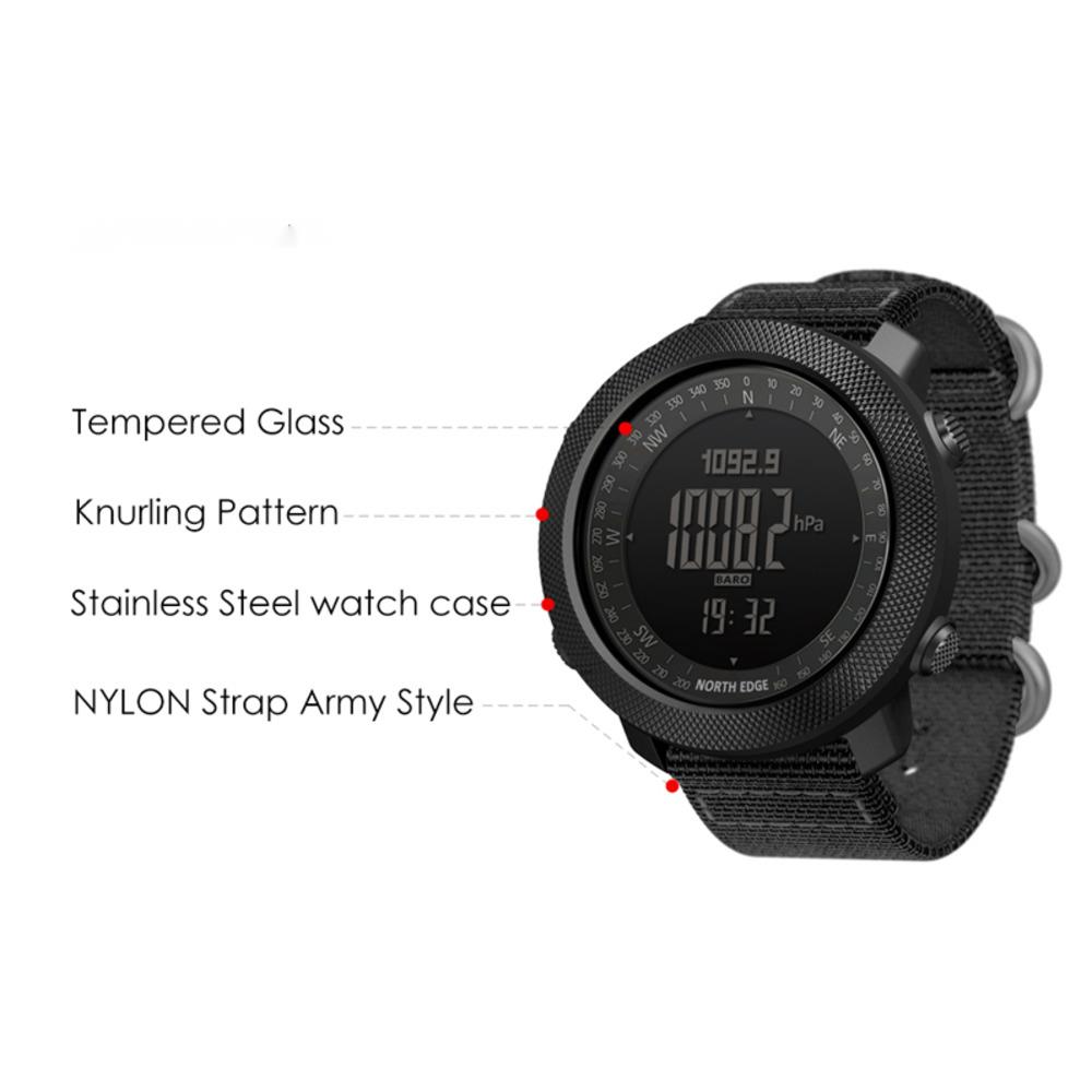 남성용 NORTH EDGE 시계, APACHE 50mm - Altimeter Compass Watch 리뷰 및 가격