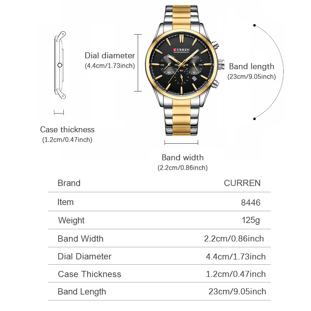 CURREN 캐주얼 쿼츠 크로노 스포츠 시계 남성용 브 - Analog Quartz Watch 리뷰 및 가격
