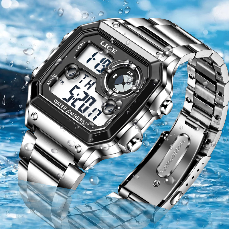 LIGE 러기드 GPS 트랙 스마트워치 남성용 LED  - Watch Smartwatch 리뷰 및 가격