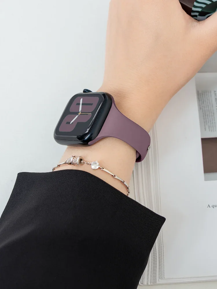 애플 워치 밴드용 슬림 실리콘 스트랩, 스포츠 팔찌,  - Smartwatch Slim Watches For Men 리뷰 및 가격