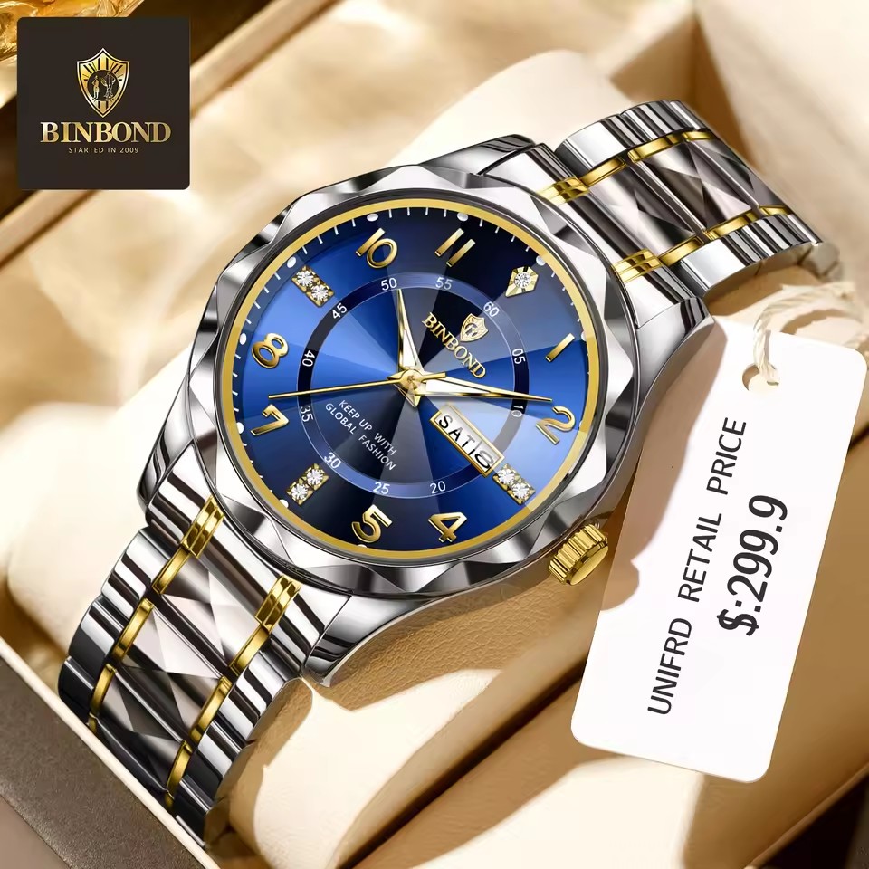 남성용 시계 패션 트렌드 야간 조명 방수 달력 스틸 스 - Smartwatch Casual Watches For Men 리뷰 및 가격