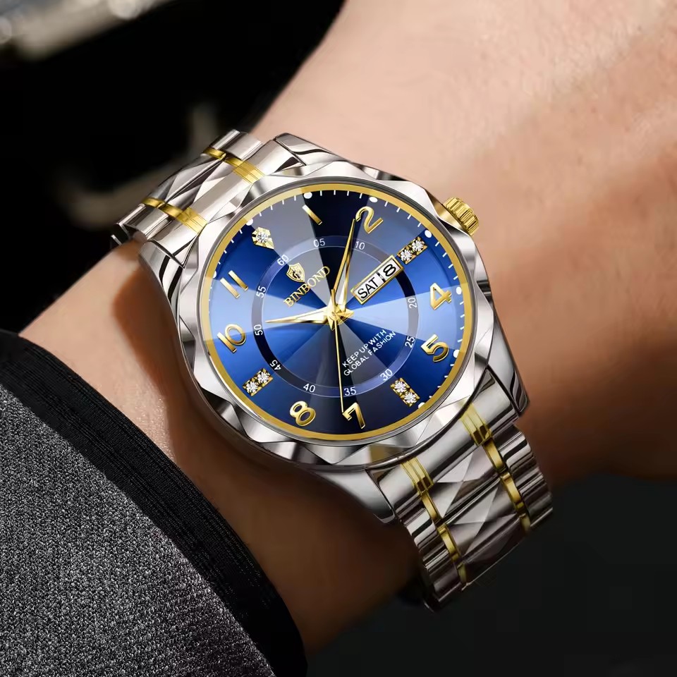 남성용 시계 패션 트렌드 야간 조명 방수 달력 스틸 스 - Smartwatch Casual Watches For Men 리뷰 및 가격