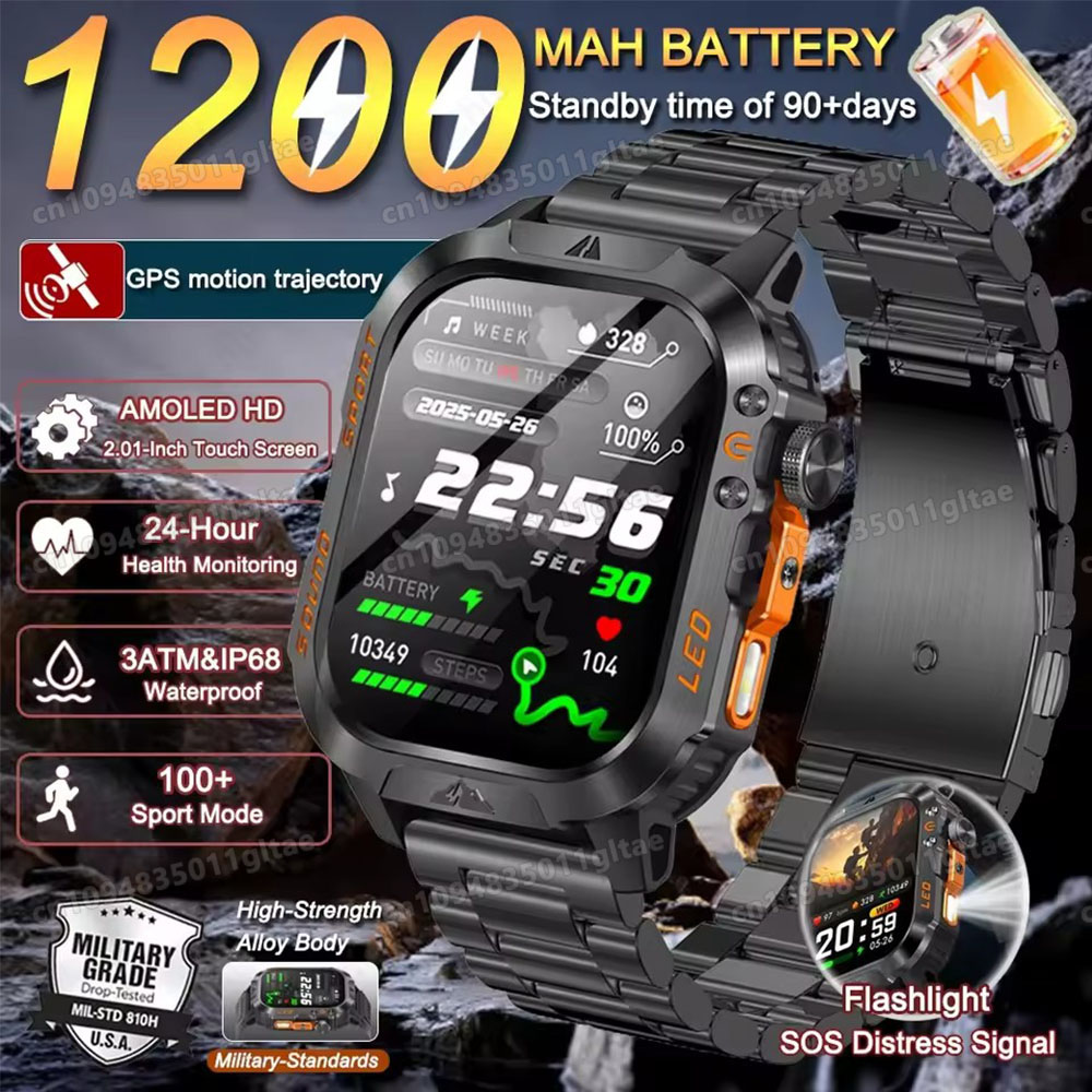 2026 새로운 군용 스마트워치 남성용 IP67 3AT - Smartwatch Military Watches For Men 리뷰 및 가격