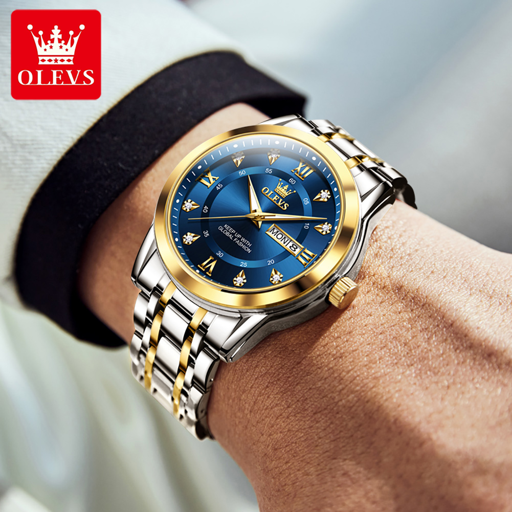 OLEVS 브랜드 패션 남성용 시계 스테인레스 스틸 방 - Analog Quartz Watch 리뷰 및 가격
