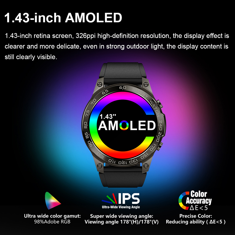 남성용 NFC AMOLED 스마트 워치 400mAh 배 - Smartwatch Watches With Bluetooth 리뷰 및 가격