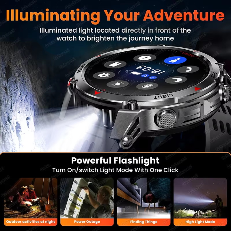 군용 540mAh GPS 스마트 시계 3ATM 방수 A - Altimeter Compass Watch 리뷰 및 가격