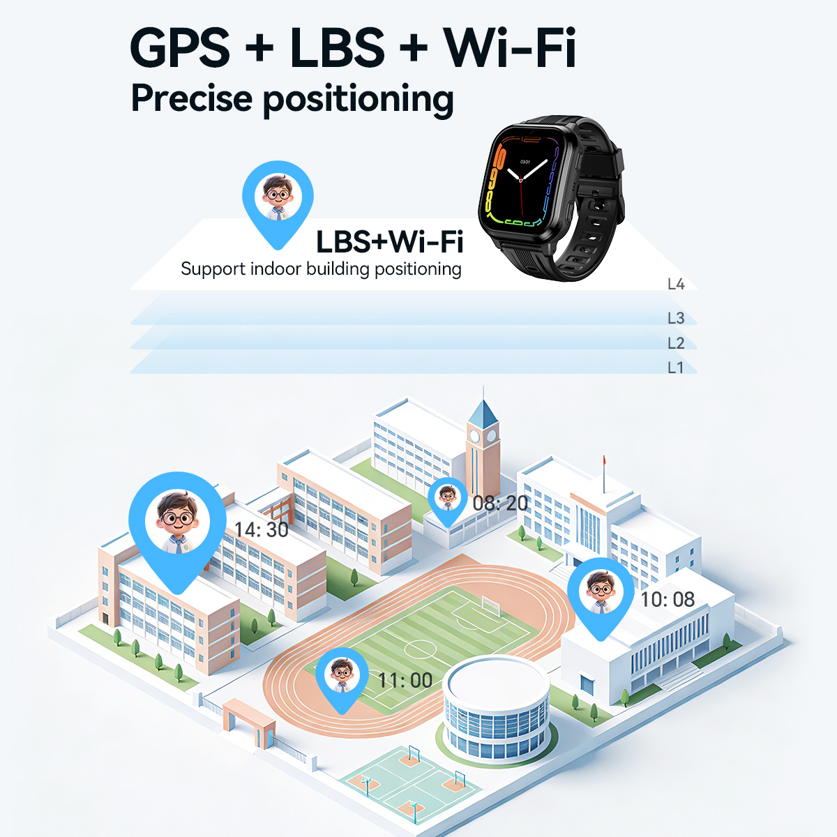 HOCO Y108 1.69인치 HD LCD 곡면 터치스 - Smartwatch Watches For Kids With Gps 리뷰 및 가격