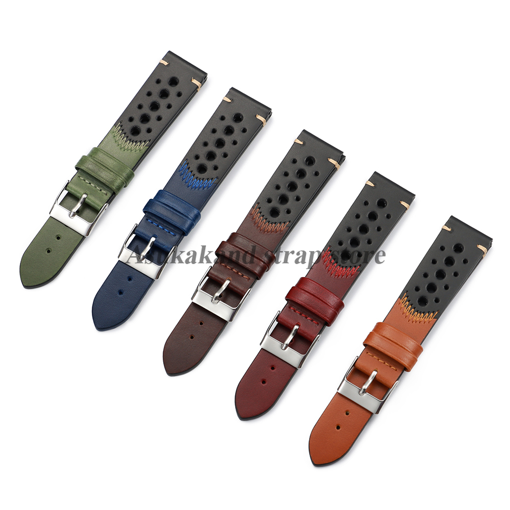 새로운 오일 왁스 가죽 시계 스트랩 20mm 세이코 용 - Seiko Watches Smartwatch 리뷰 및 가격