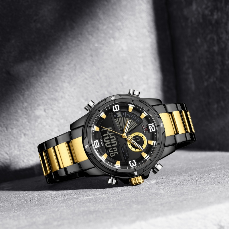 NAVIFORCE 남성용 듀얼 디스플레이 시계 3ATM - Analog Quartz Watch 리뷰 및 가격