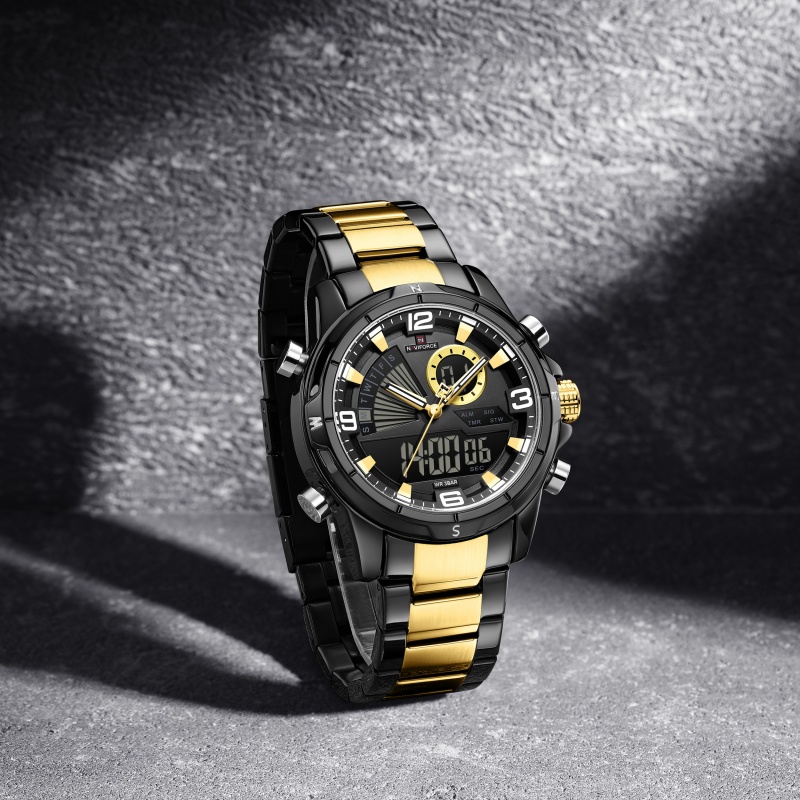NAVIFORCE 남성용 듀얼 디스플레이 시계 3ATM - Analog Quartz Watch 리뷰 및 가격